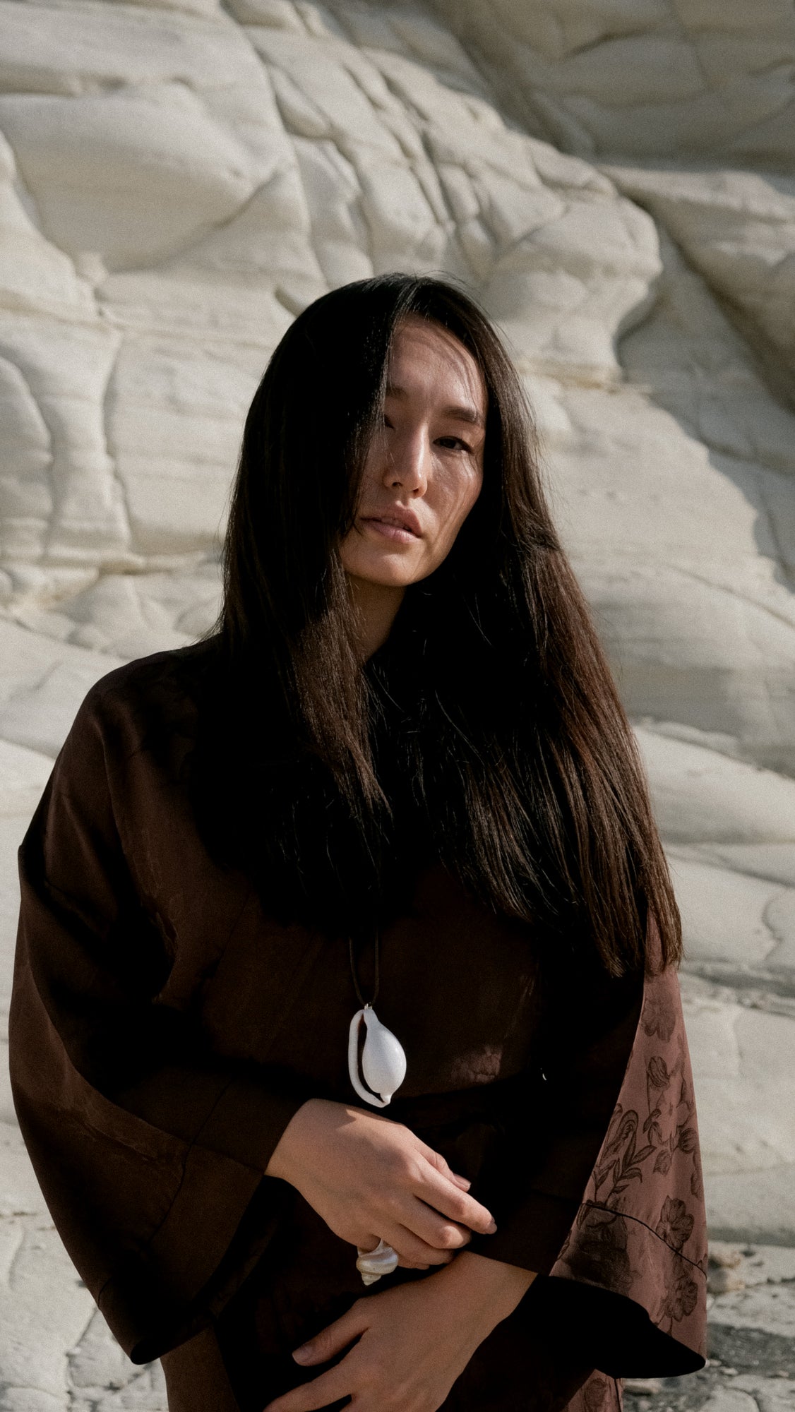 CHINESE STYLE KIMONO WITH PATTERN MAXI