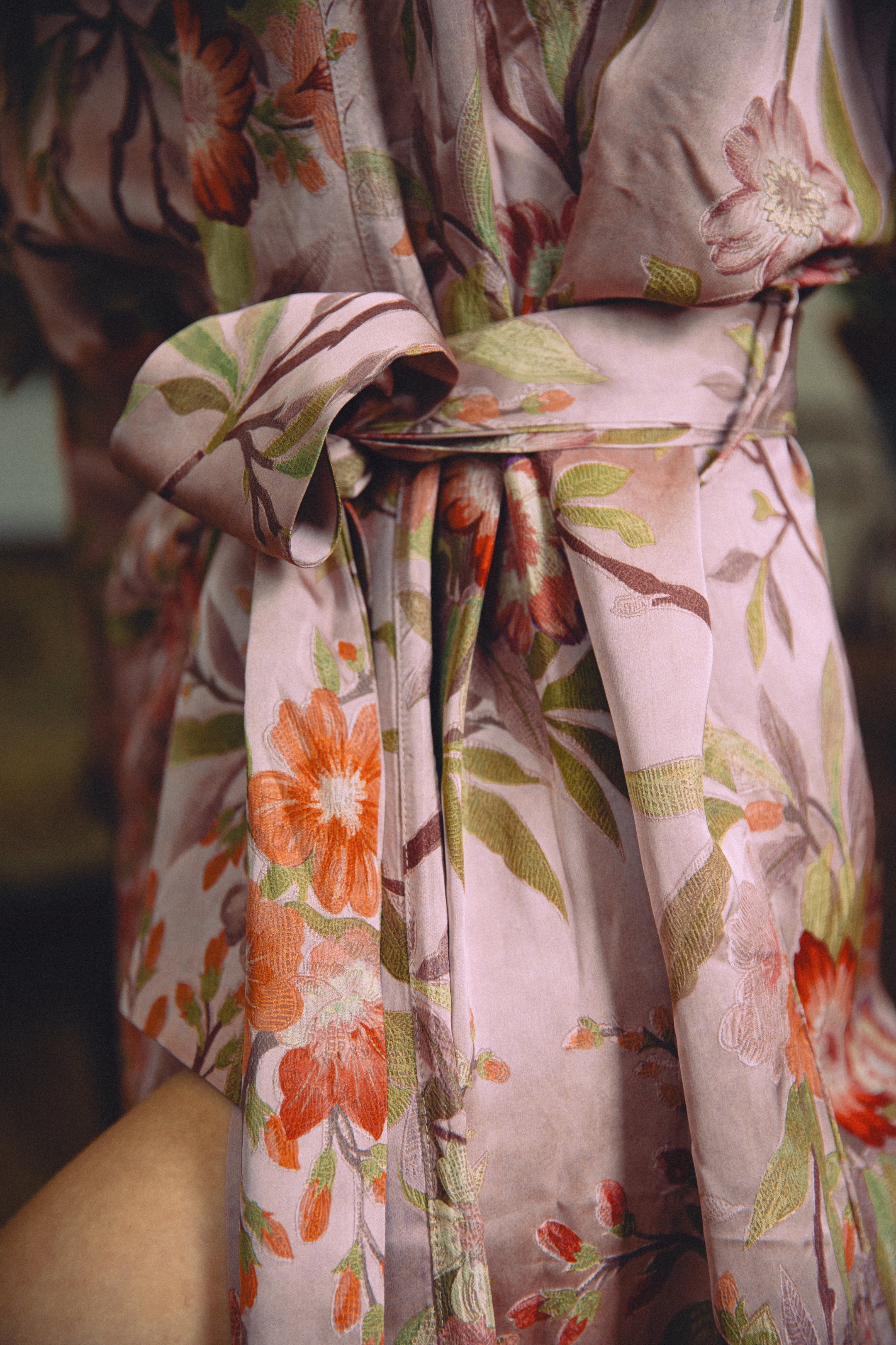 CHINESE STYLE KIMONO WITH PATTERN MAXI