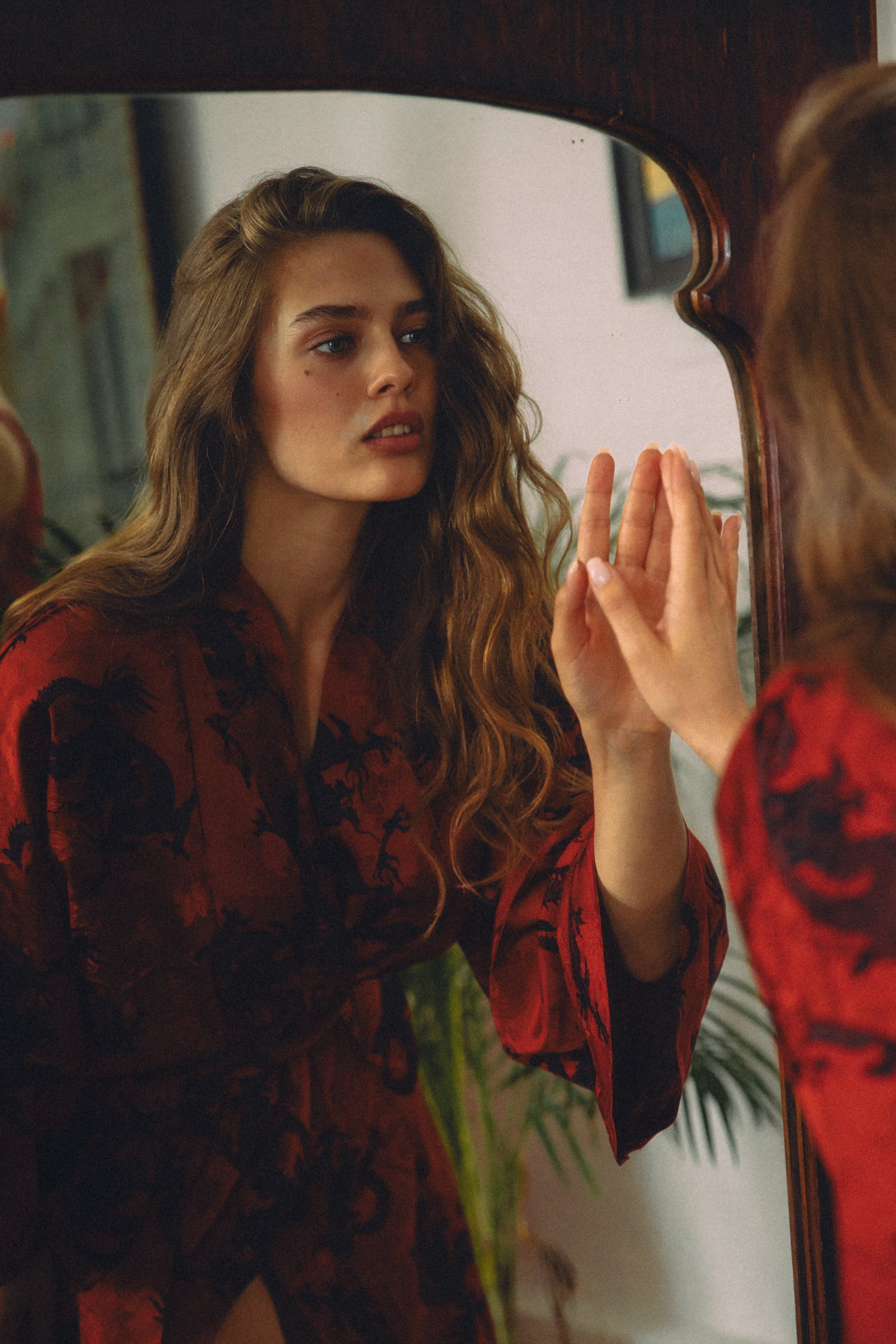 CHINESE STYLE KIMONO WITH PATTERN MAXI