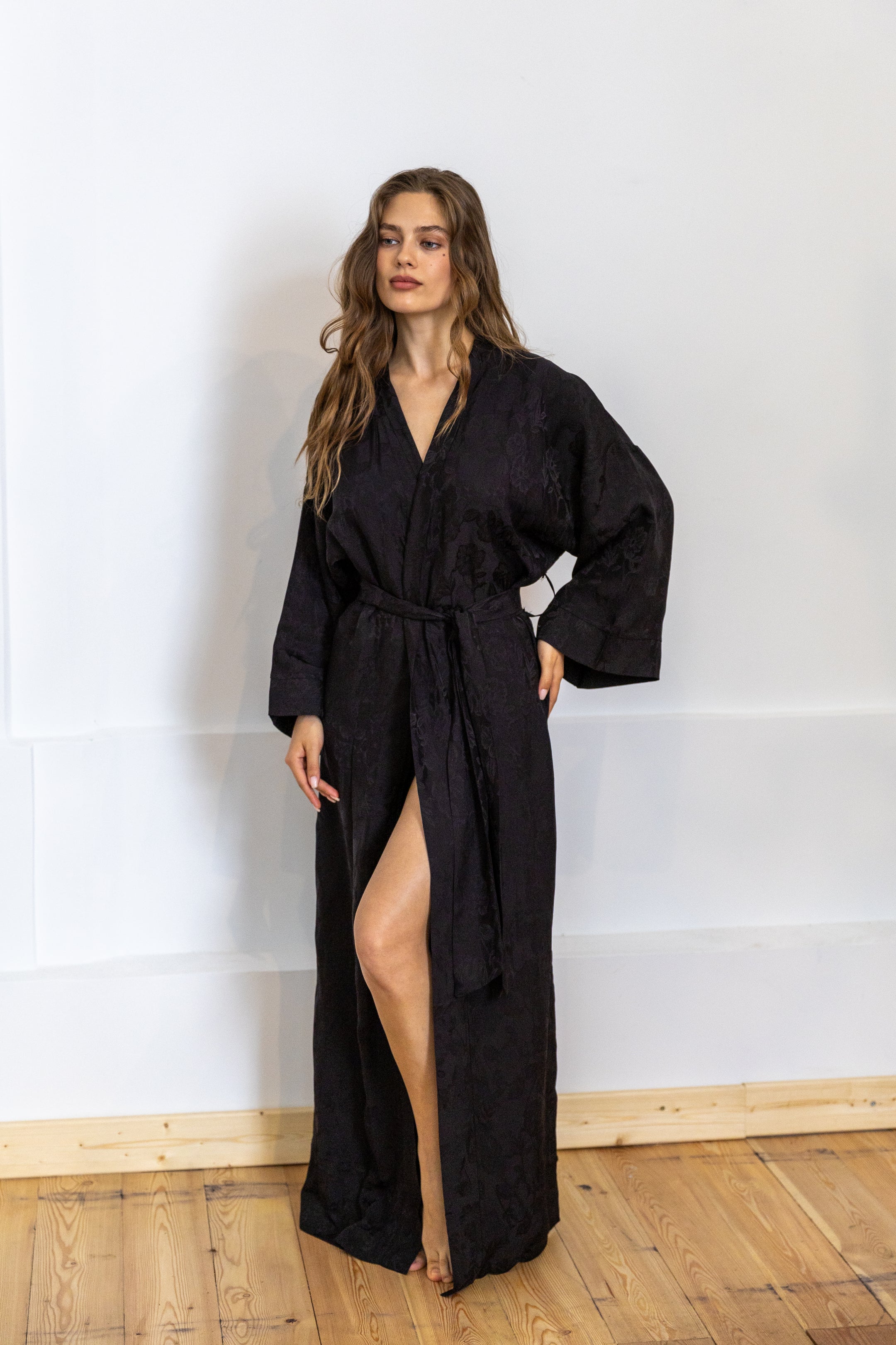 CHINESE STYLE KIMONO WITH PATTERN MAXI