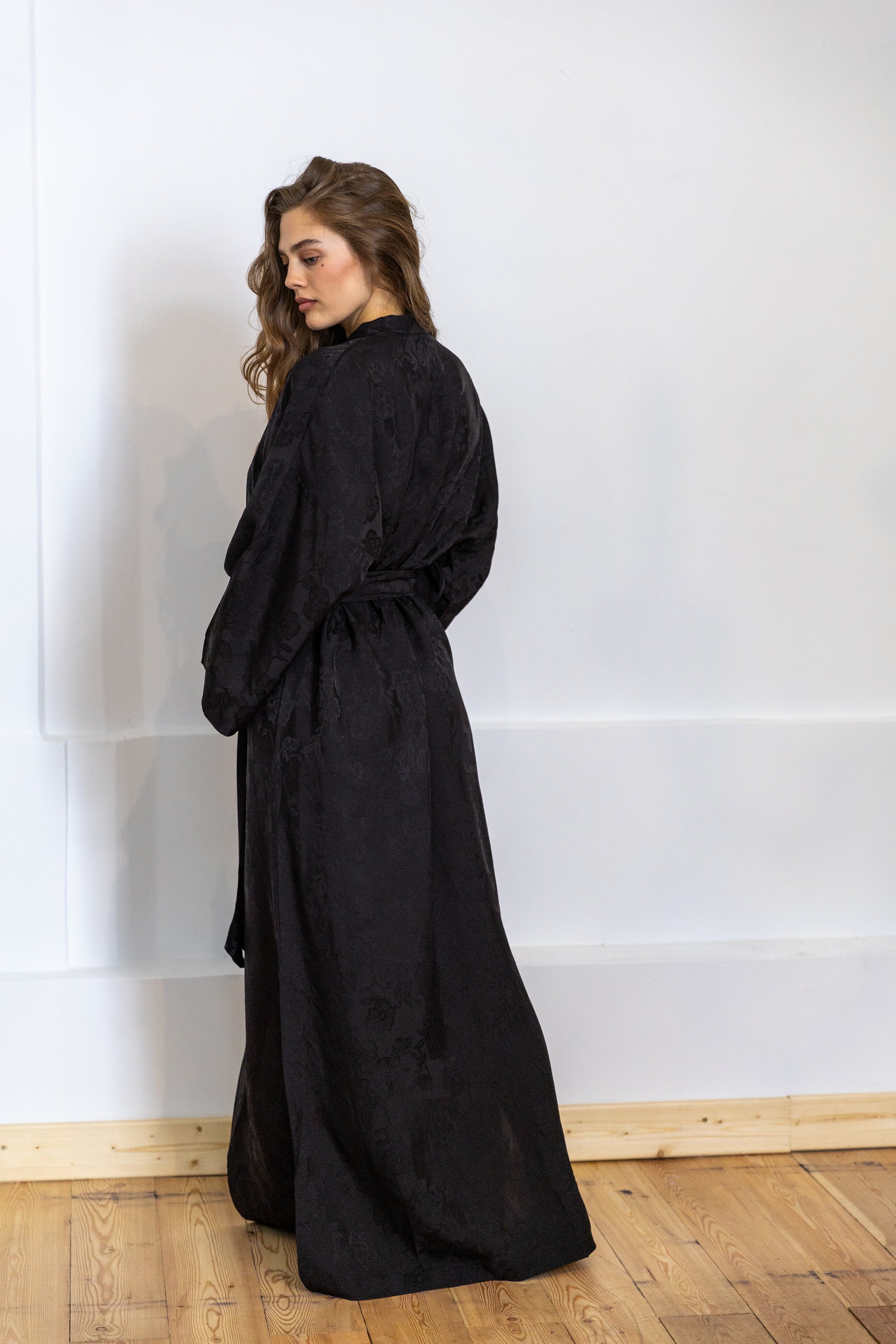 CHINESE STYLE KIMONO WITH PATTERN MAXI