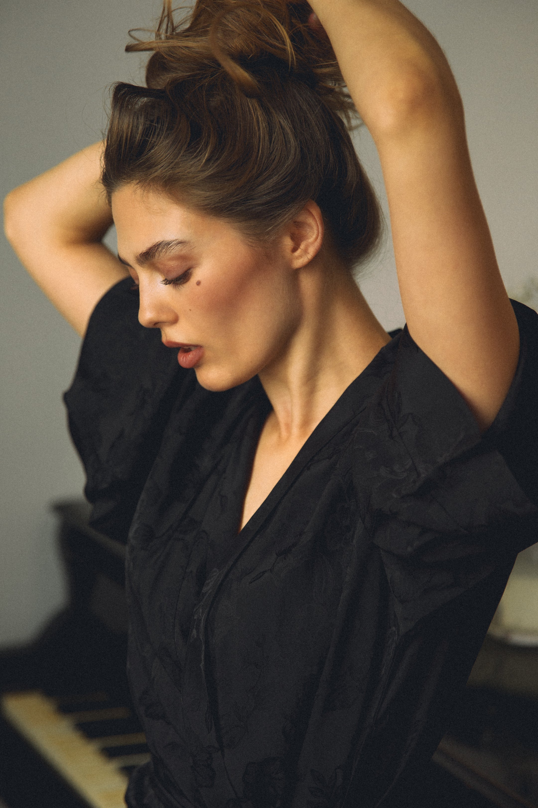 CHINESE STYLE KIMONO WITH PATTERN MAXI