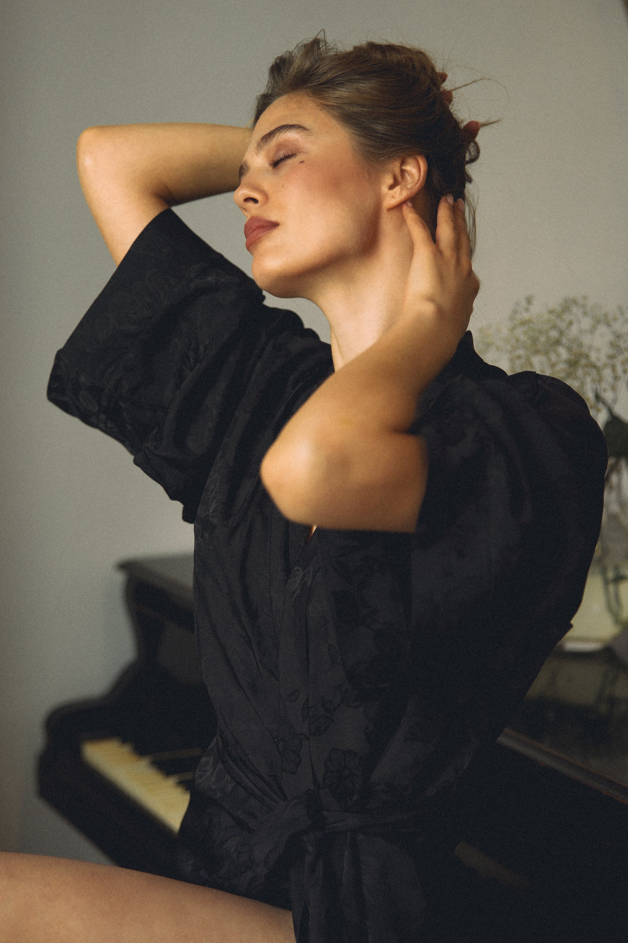 CHINESE STYLE KIMONO WITH PATTERN MAXI