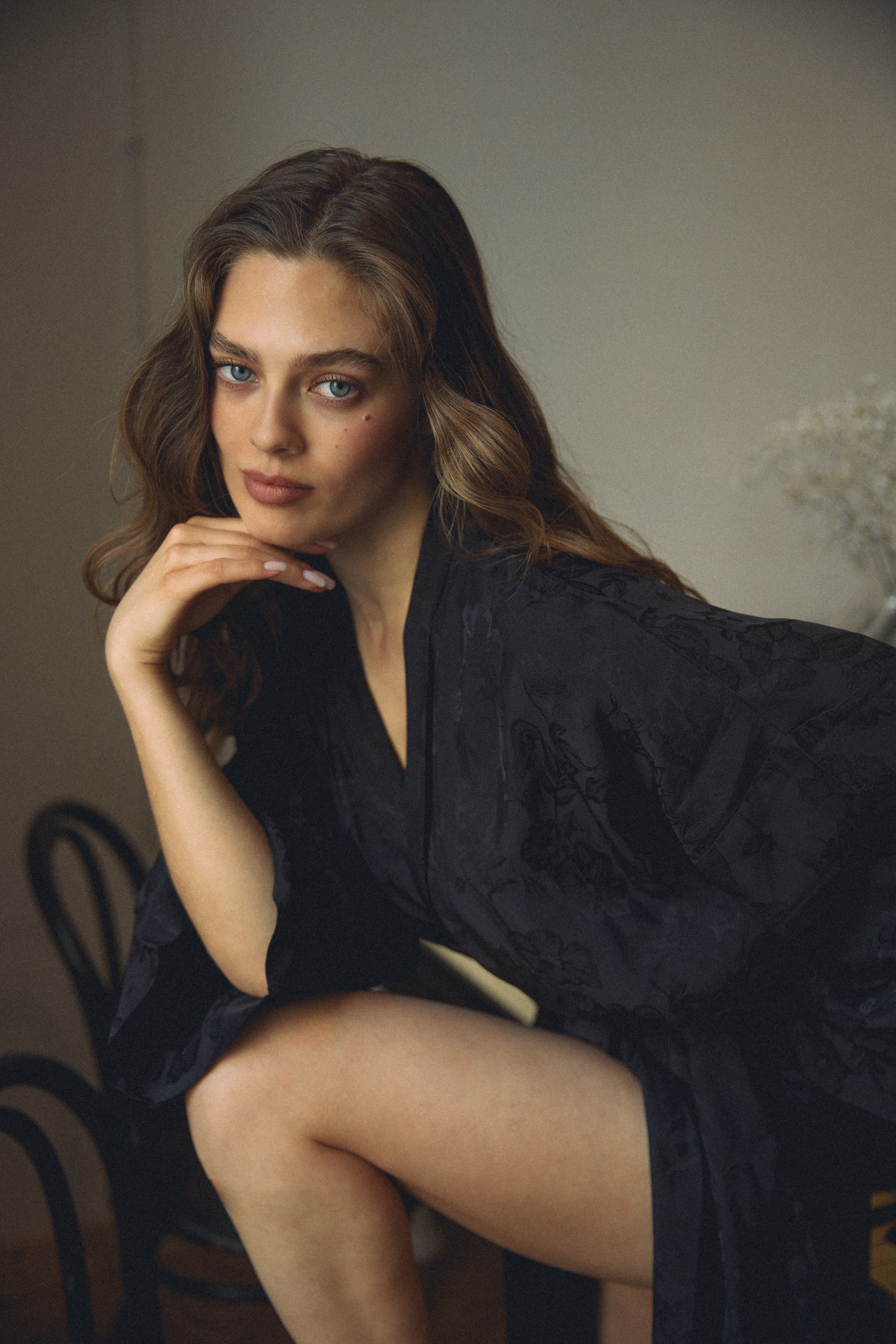 CHINESE STYLE KIMONO WITH PATTERN MAXI