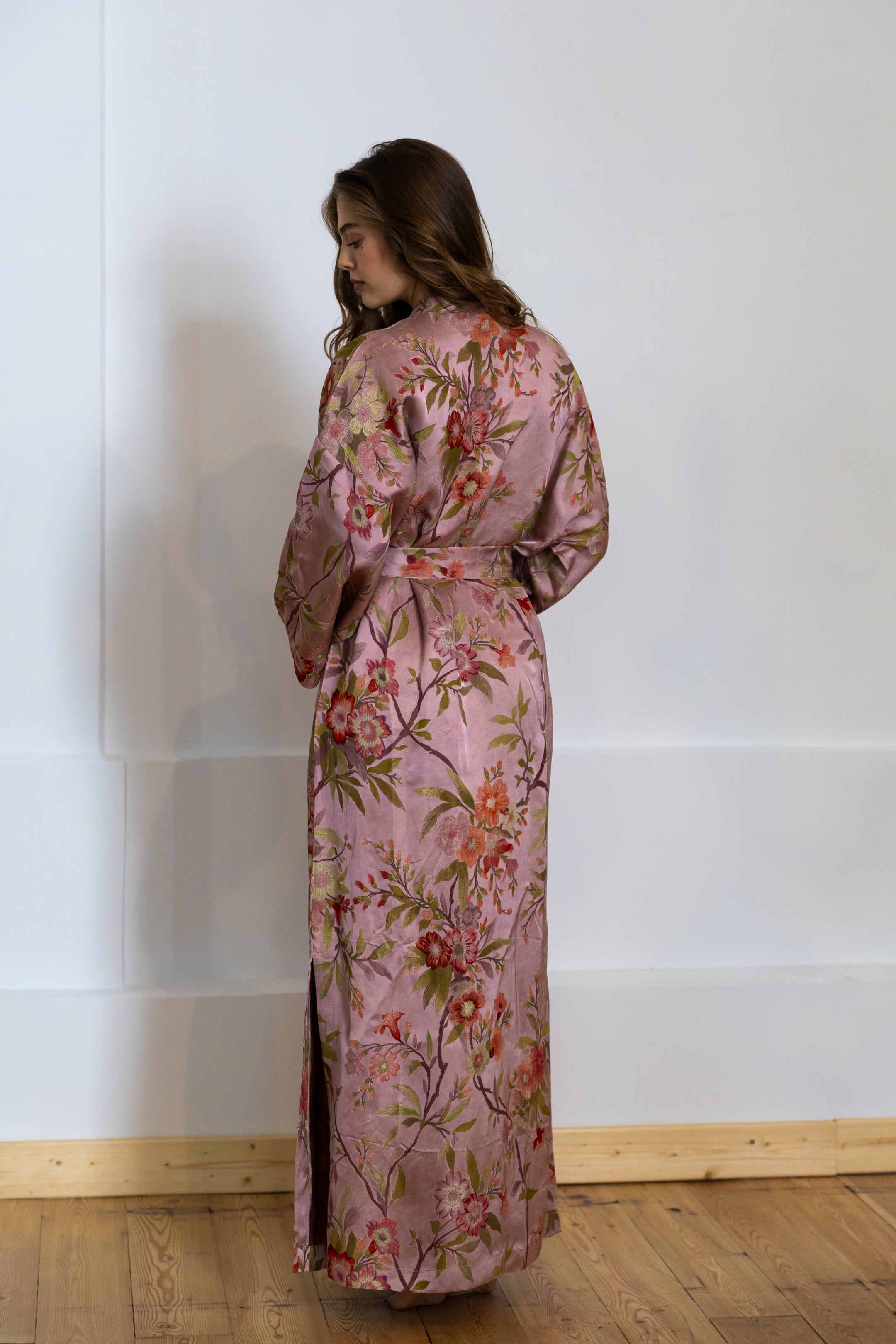CHINESE STYLE KIMONO WITH PATTERN MAXI