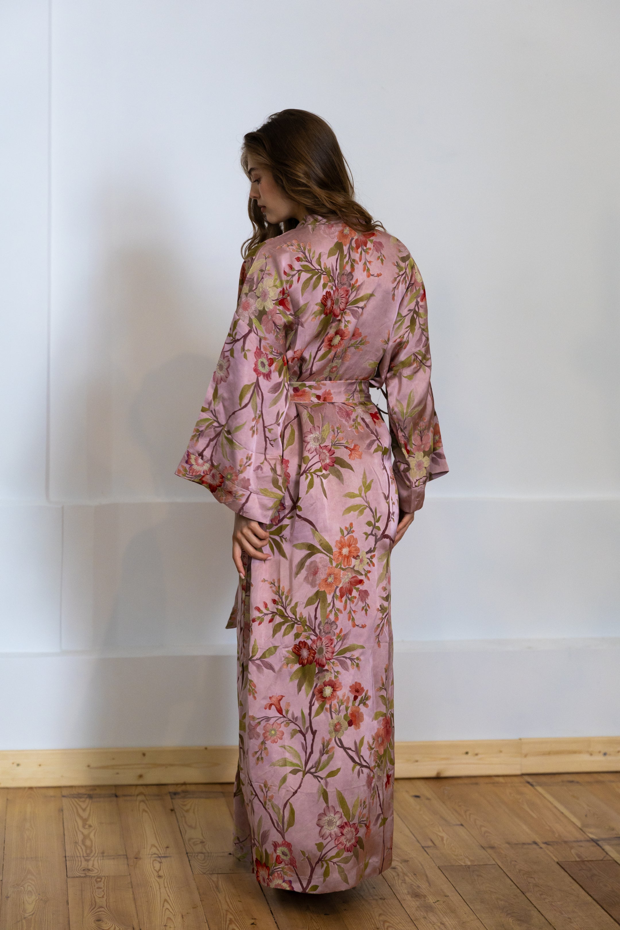 CHINESE STYLE KIMONO WITH PATTERN MAXI