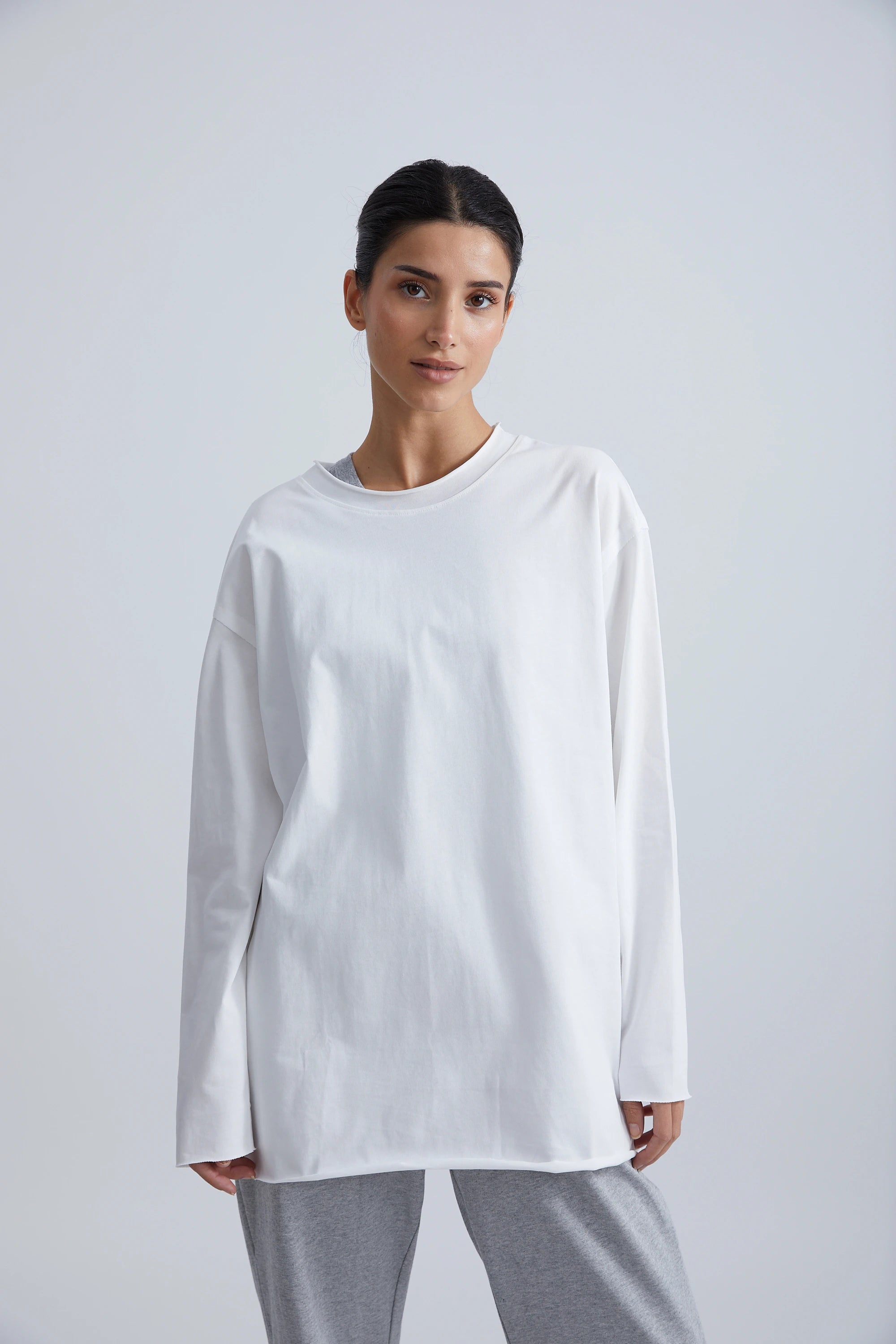 LONG SLEEVE WITH RAW EDGE