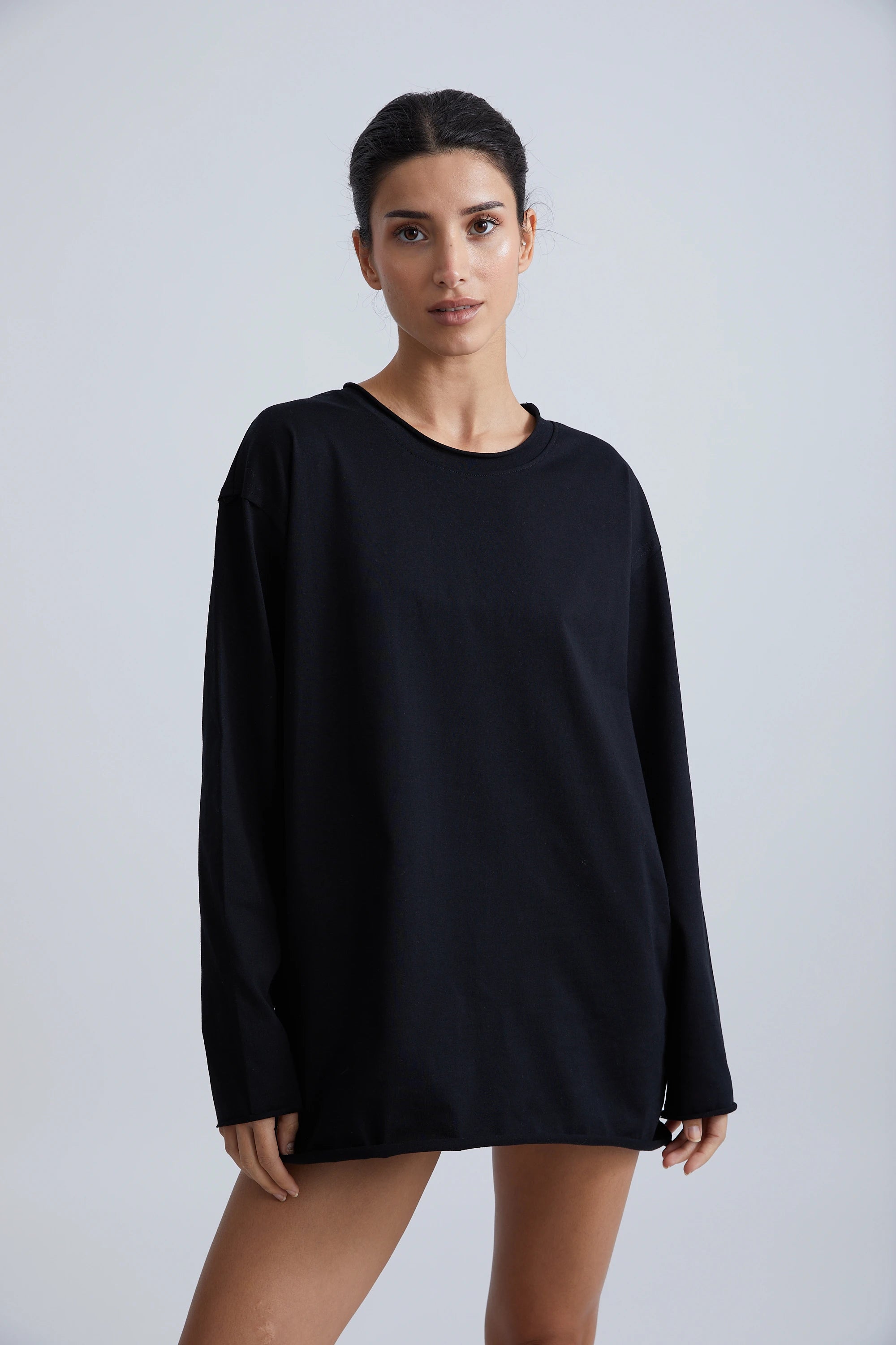 LONG SLEEVE WITH RAW EDGE