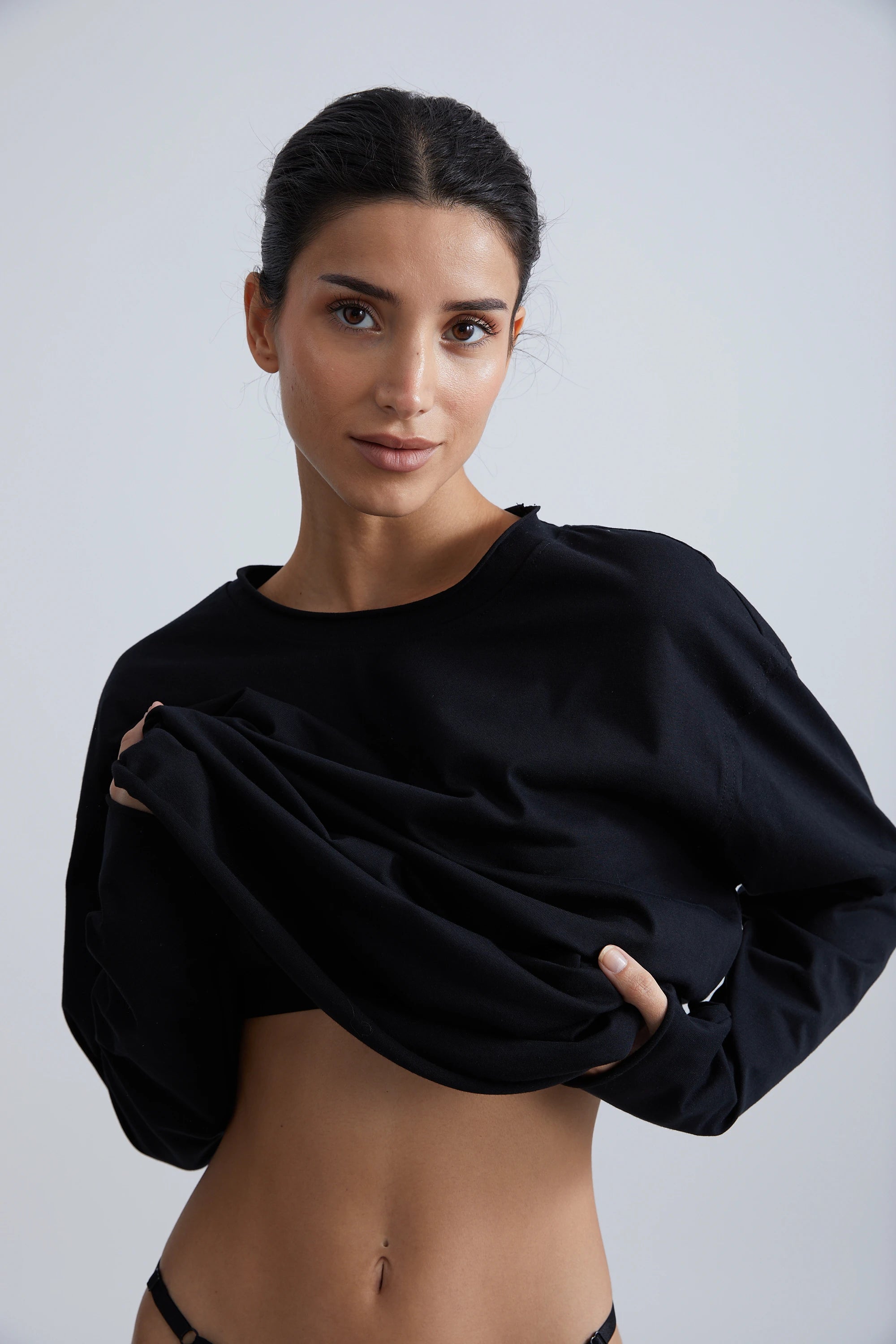 LONG SLEEVE WITH RAW EDGE