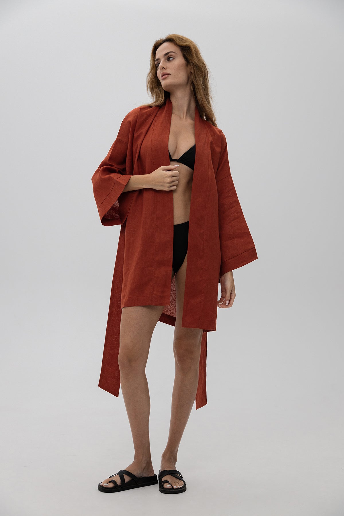 LINEN KIMONO MINI