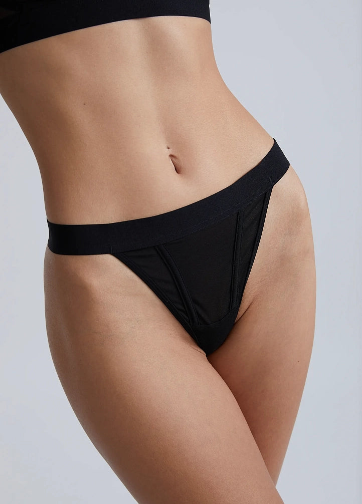 THONG PANTIES WITH ELASTIC MESH (UNDERWEAR)