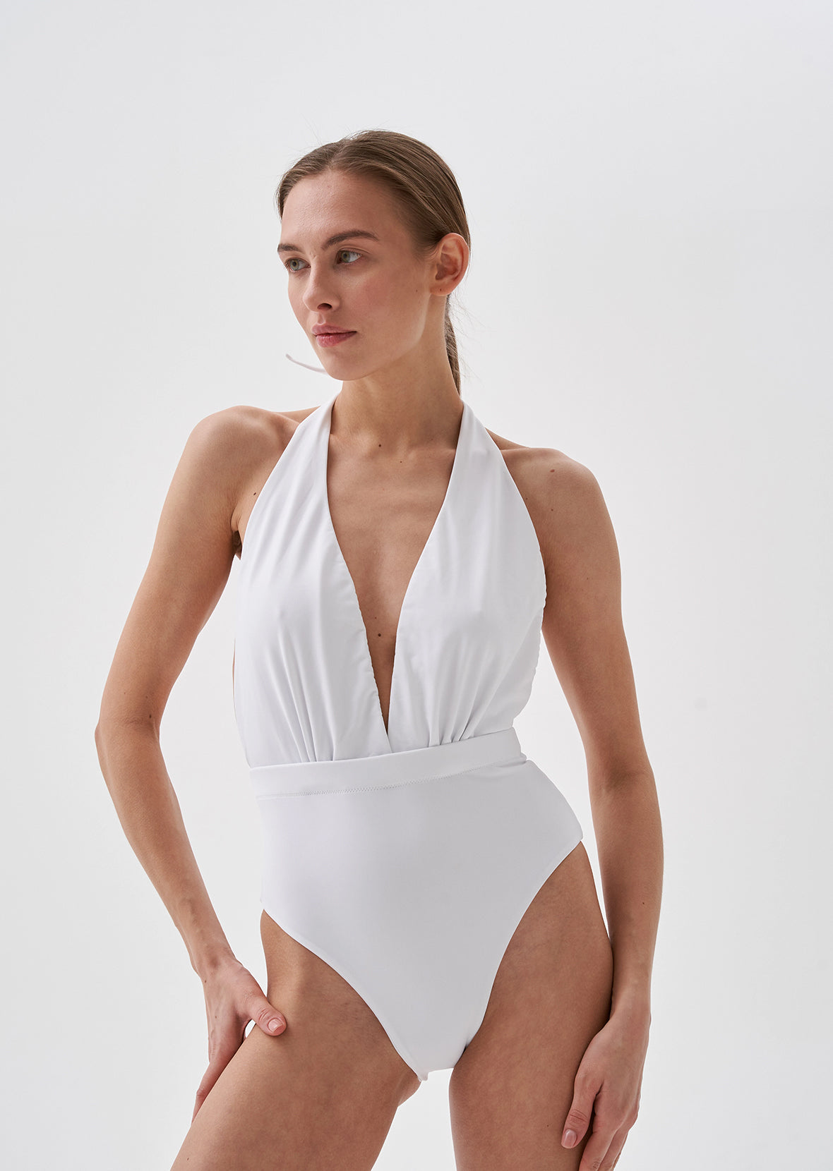 DEEP V-NECK ONE-PIECE SWIMSUIT